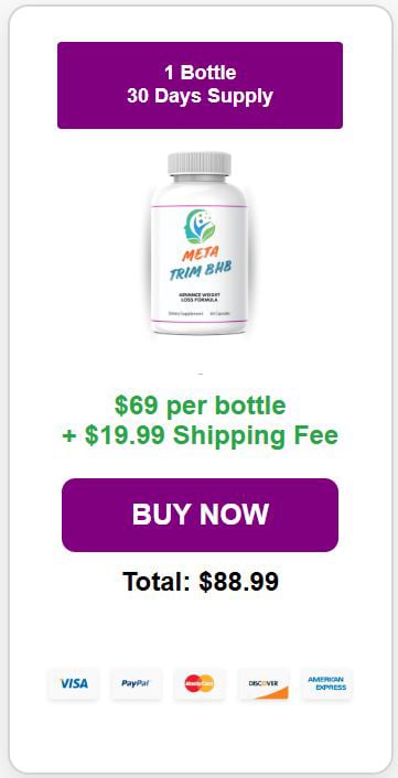 MetaTrim BHB 1 bottle supplement