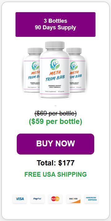 MetaTrim BHB 3 bottle supplement