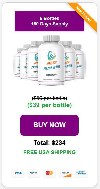 MetaTrim BHB 6 bottle supplement
